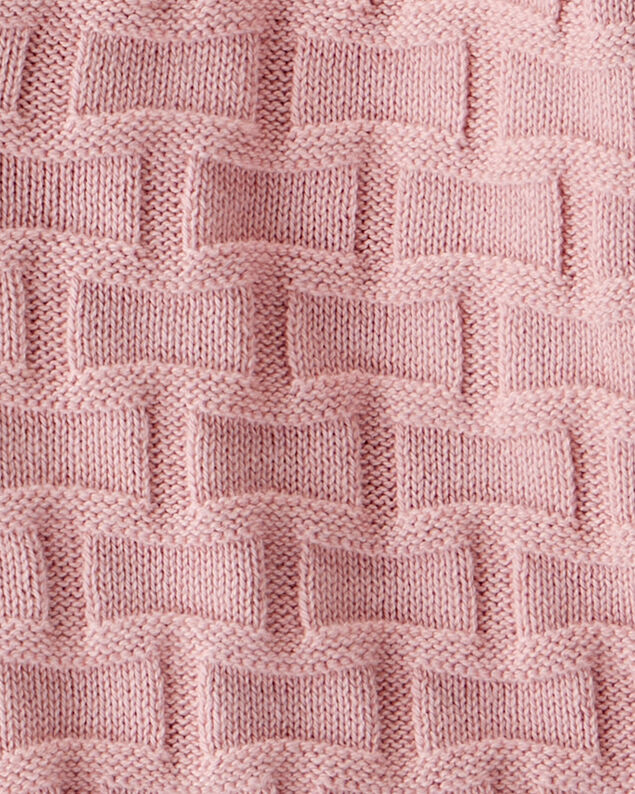 Product image 2 of Kid Cropped Sweater Knit Stitched Cardigan - Pink