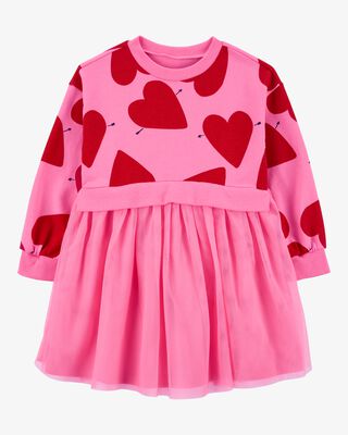 Carter's 4pc Toddler Girl Cherry Heart Print Valentine Theme Pajama Set main image 1