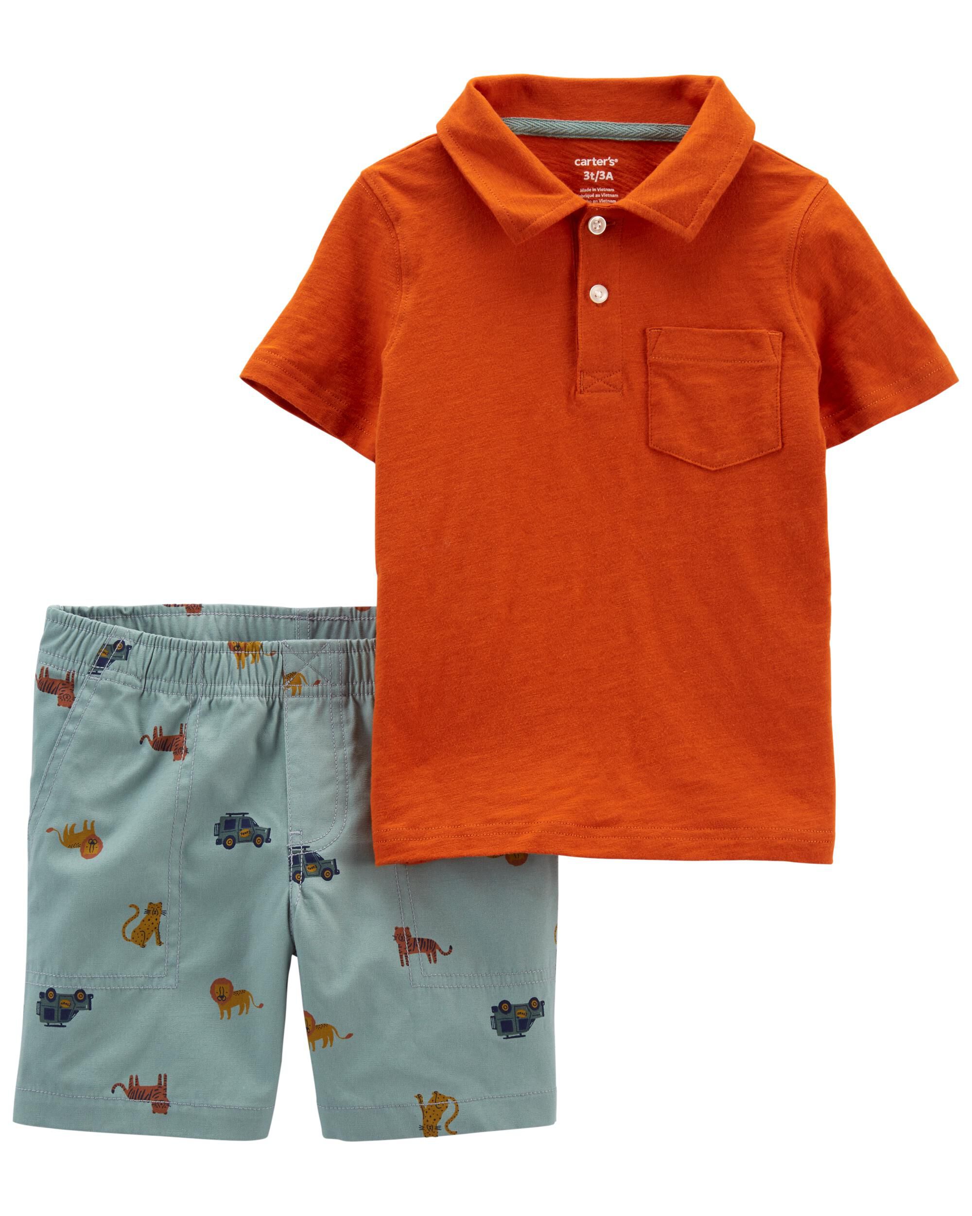 *DOORBUSTER* 2-Piece Jersey Polo & Short Set