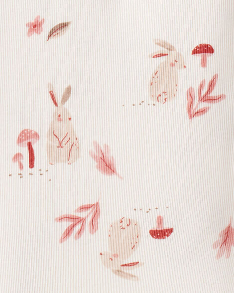 Product image 2 of Toddler 2-Piece Bunny Floral 100% Snug Fit Cotton Pajamas - Ivory
