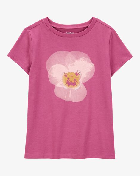  Product image 1 of Kid Tropical Flower Short-Sleeve Graphic Tee - Pink