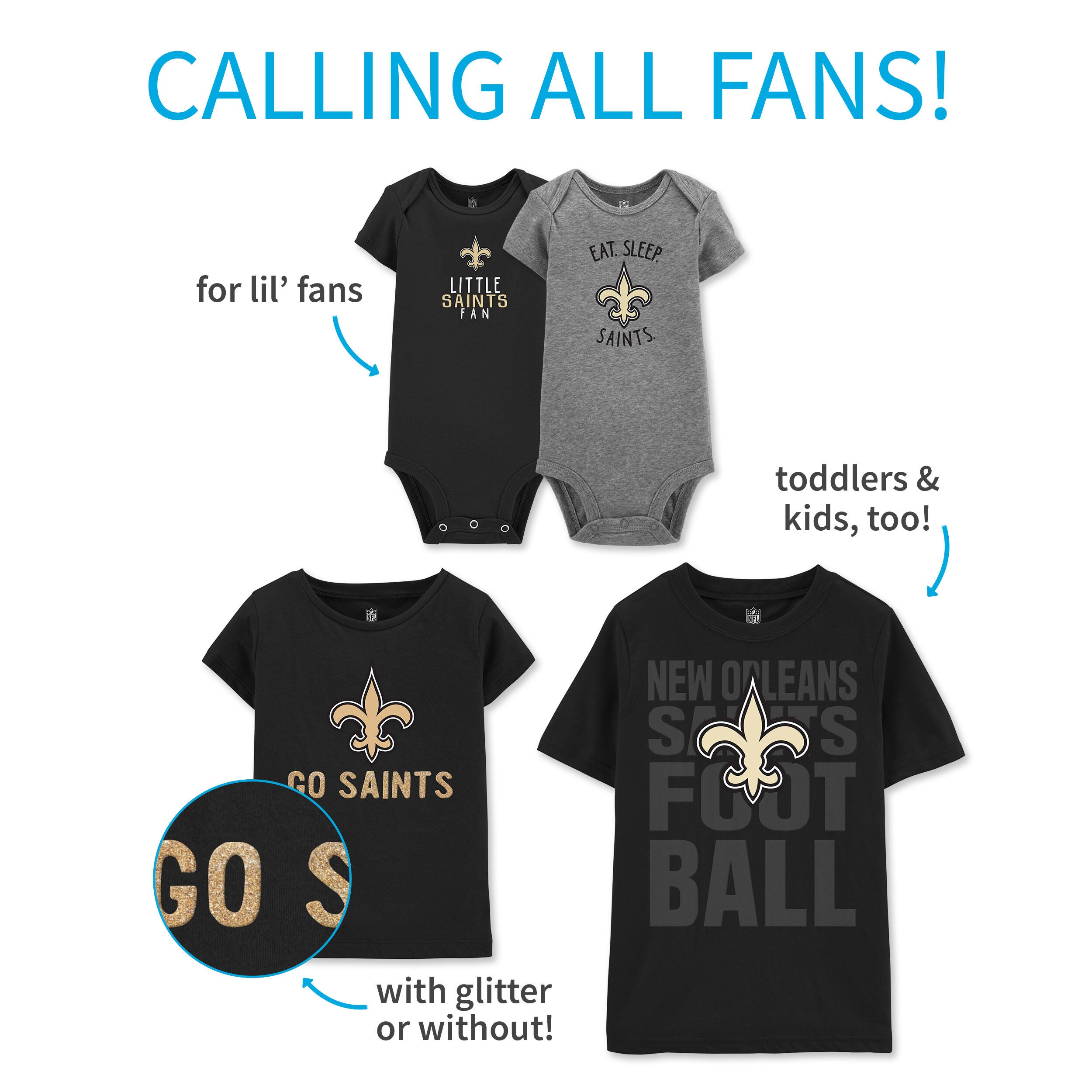 kids new orleans saints shirts