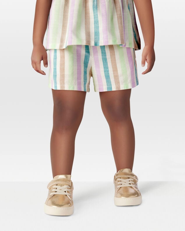 Product image 2 of Toddler Striped Pull-On Linen Look-Alike Shorts