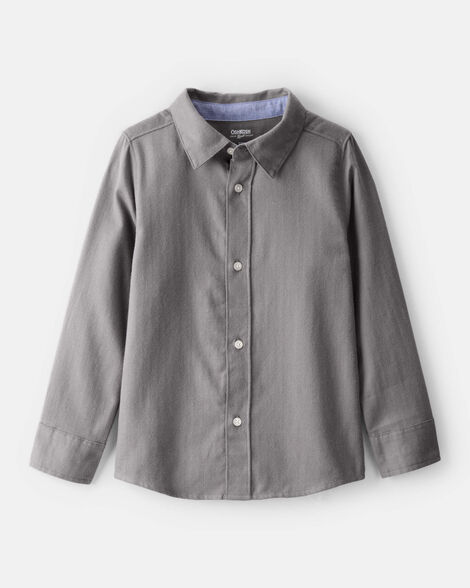 Boys Button-Down Shirt - Grey