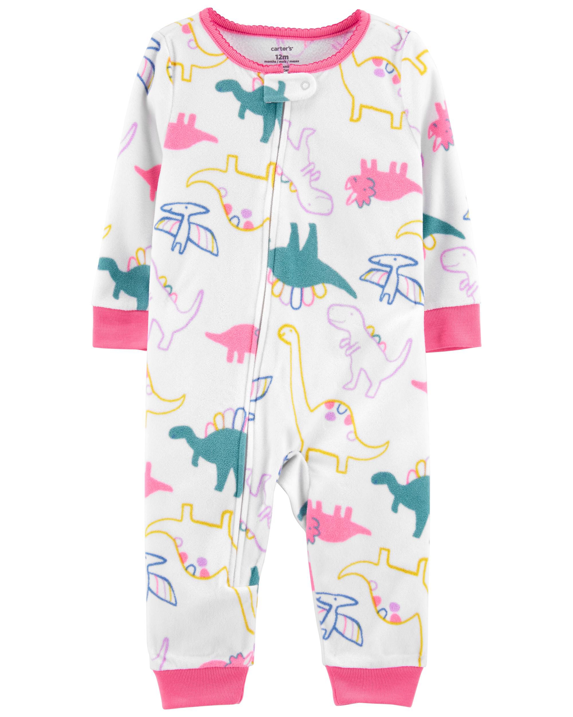 carters fleece dinosaur pajamas