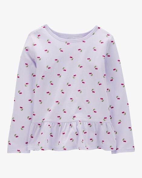 Product image 1 of Kid Cherry Print Peplum Top