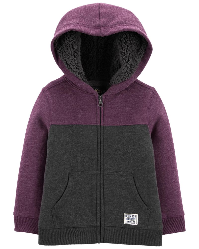 Multi Toddler Fleece Jacket with Sherpa Lined Hood