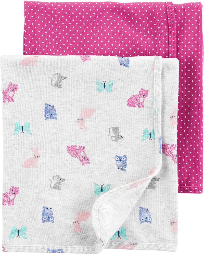 Baby Pink 2 Pack Baby Blankets Carters Com
