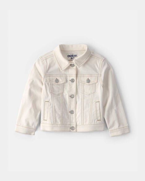 Toddler Girl Twill Jacket - Ivory