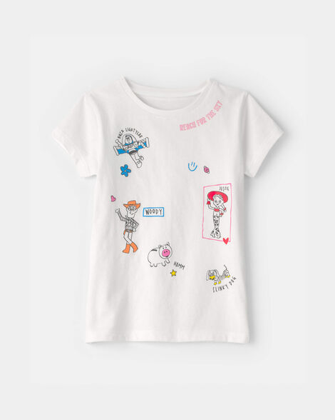 toddler girl pixar© toy story graphic tee - white
