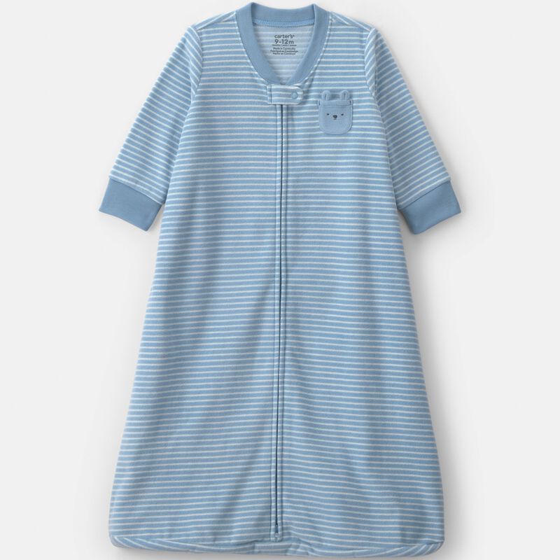 Baby Boy Striped Fleece Sleep Bag - Blue