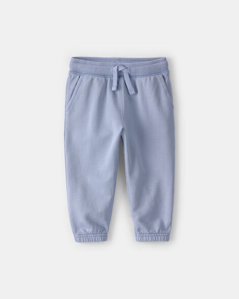 Baby Drawstring Knit Joggers - Blue