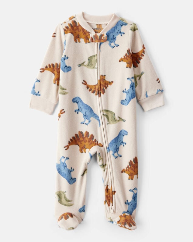 Product image 1 of Baby Boy Dinosaur Loose Fit Long-Sleeve Sleep & Play - Cream