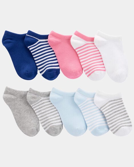 girls 10-pack no-show socks