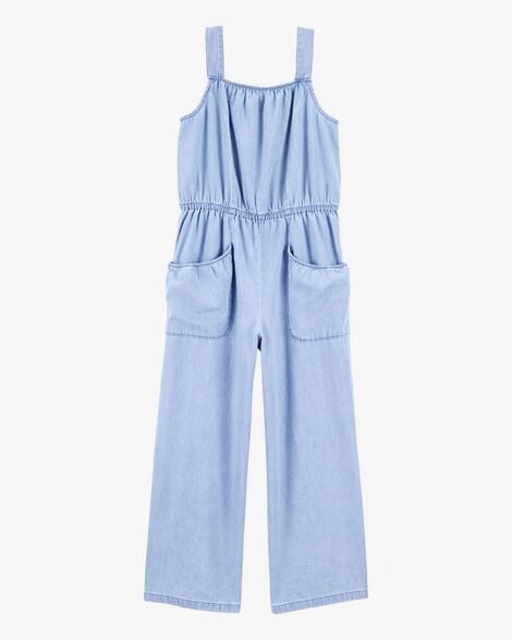 Product image 1 of Girls Iconic Denim Jumpsuit - Blue