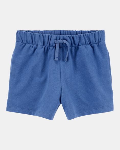 girls pull-on french terry shorts - blue