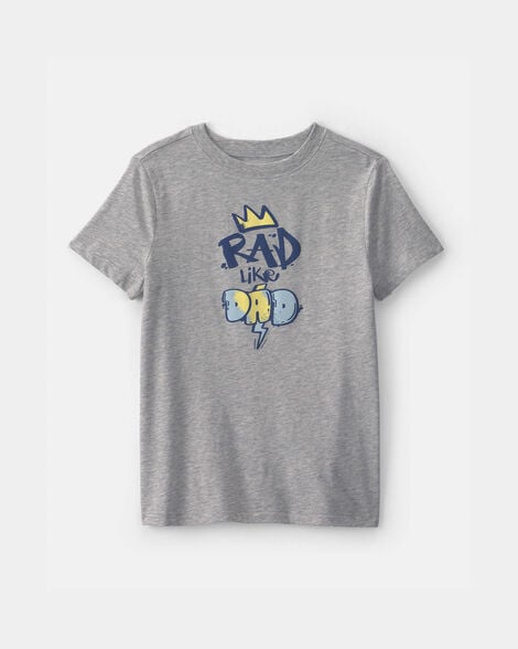 boys 'rad like dad' graphic tee - grey