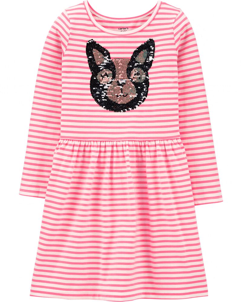 Flip Sequin French Bulldog Jersey Dress Carters Com