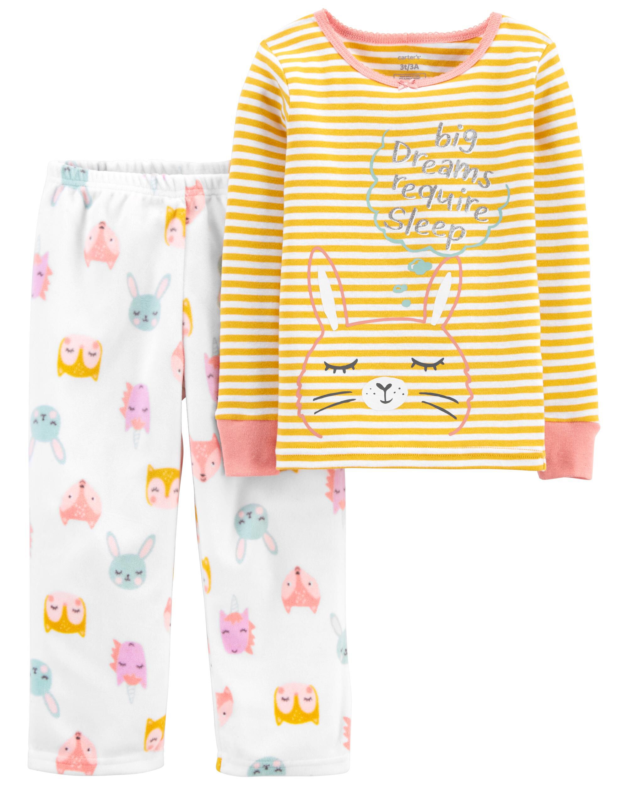 *CLEARANCE* 2-Piece Bunny Fleece PJs