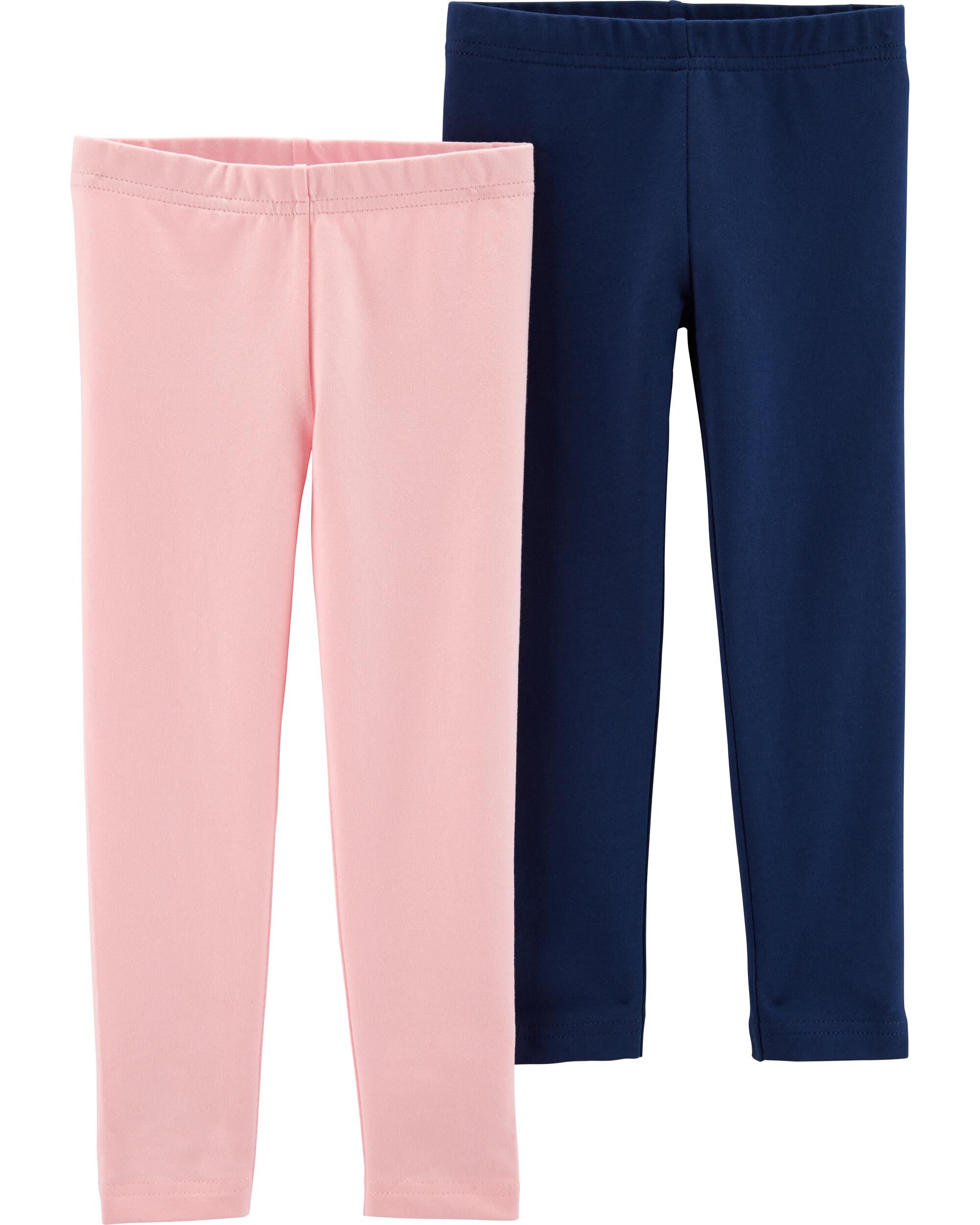 Fushia//Blue Carters Baby Girls 2-Pack Pants Set