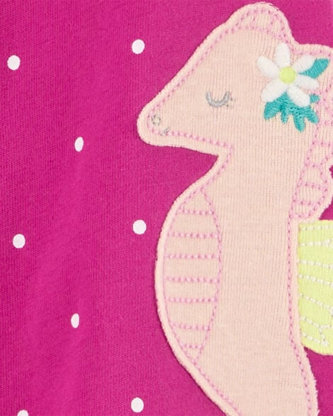  Product image 2 of Baby Seahorse Snap-Up Cotton Romper