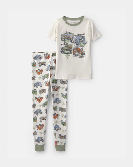boys 2-piece monster jam pajama set