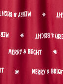 Red - Adult Merry & Bright Holiday Print Pajama Pants - Red, Selected