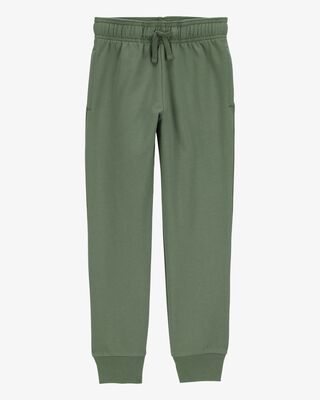 Product image 1 of Kid Pull-On Drawstring Joggers - Green