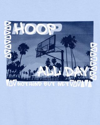 Product image 2 of Kid Hoop All Day Short-Sleeve Graphic Tee - Blue