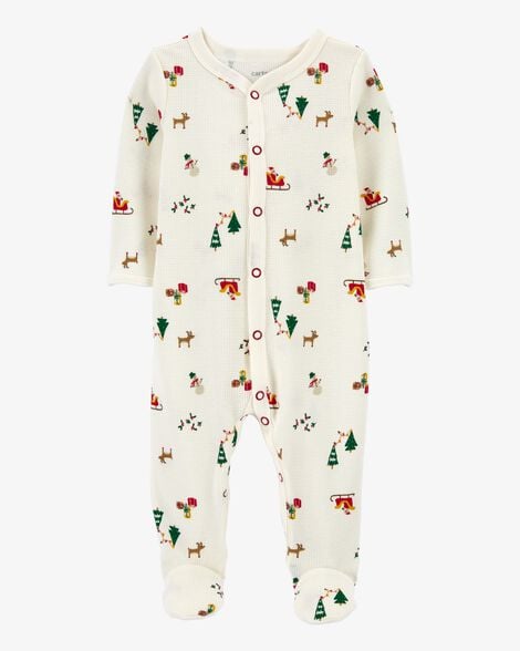 Product image 1 of Baby Christmas Snap-Up Thermal Sleep & Play Pajamas