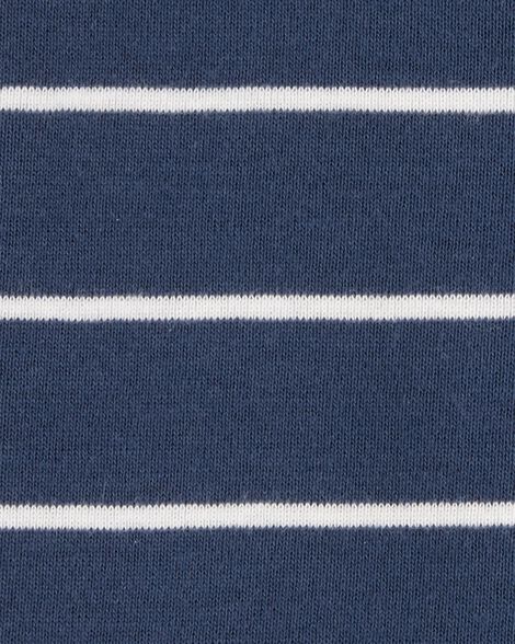  Product image 2 of Baby Striped Snug Fit Cotton 1-Piece Pajamas - Navy