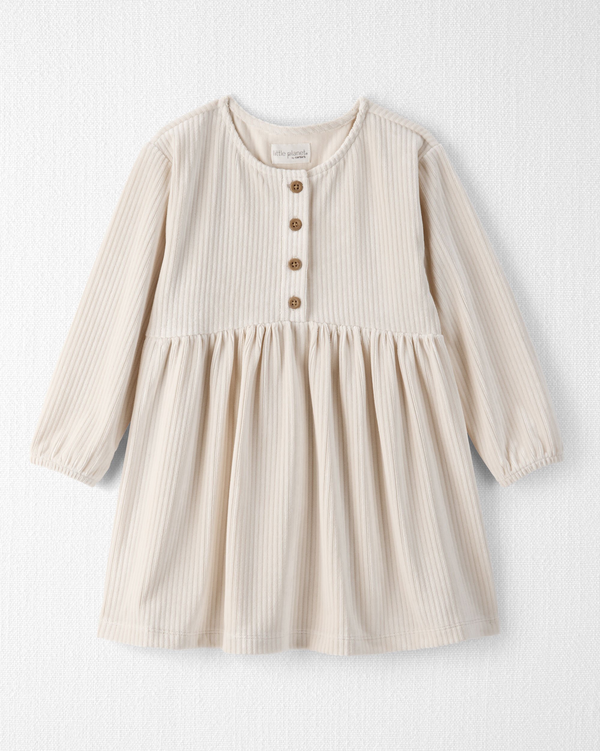 Toddler Girl Recycled Velvety Corduroy Dress