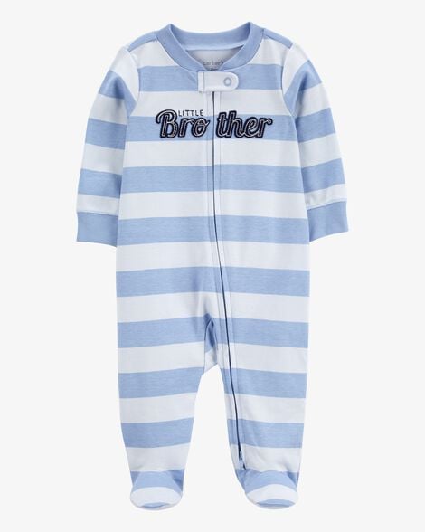 Product image 1 of Baby Little Brother 2-Way Zip Cotton Sleep & Play Pajamas