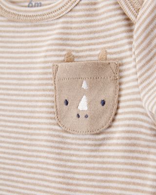 Product image 2 of Baby 5-Pack Animals Short-Sleeve Cotton Bodysuits