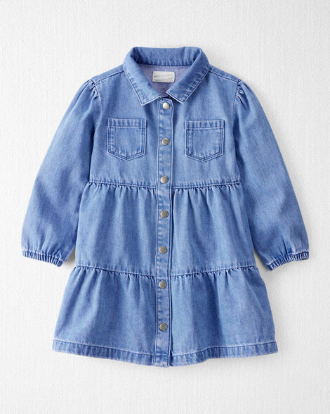 Toddler Girl Organic Cotton Denim Dress