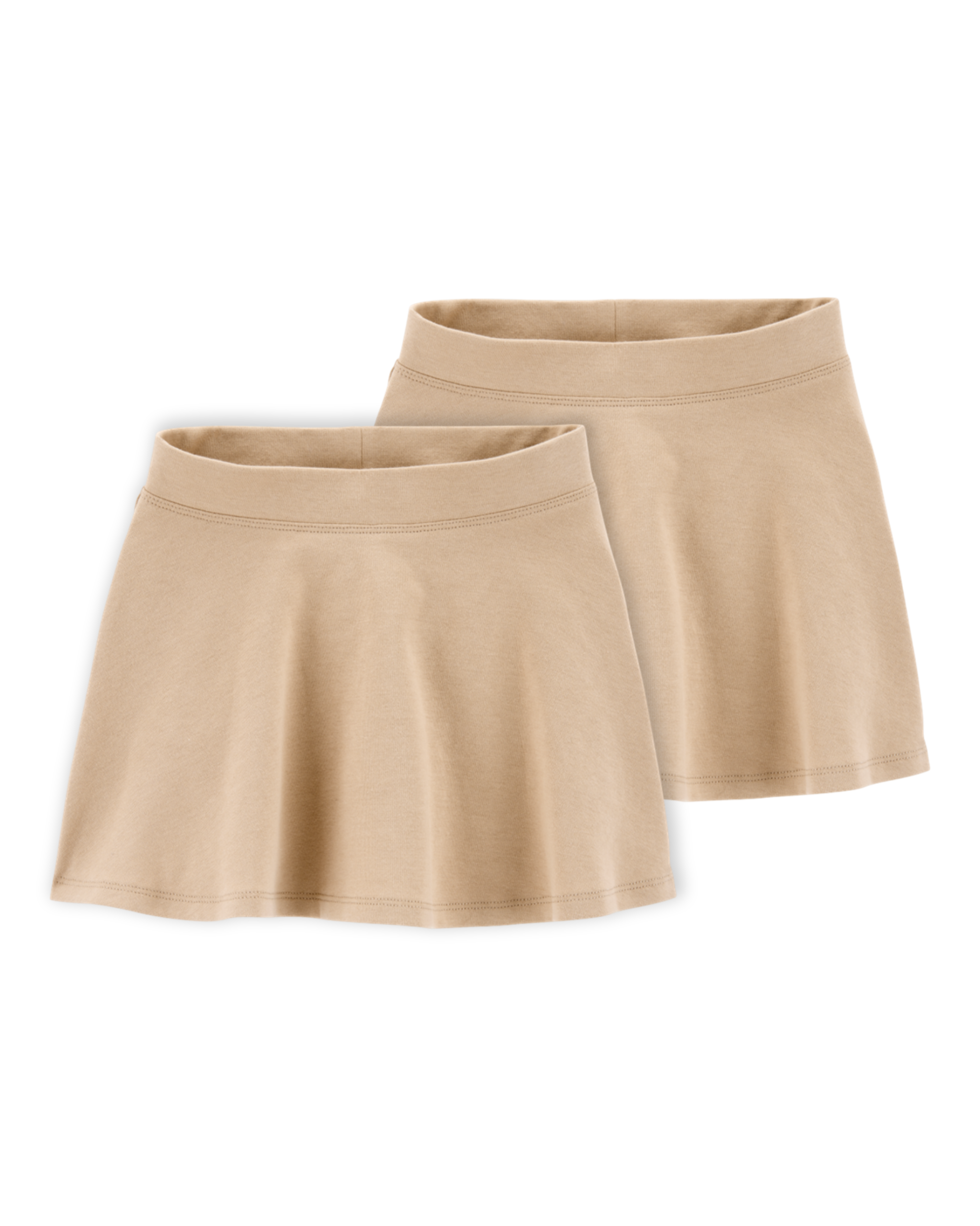 Toddler 2-Pack Ponte Knit Uniform Skirts - Khaki