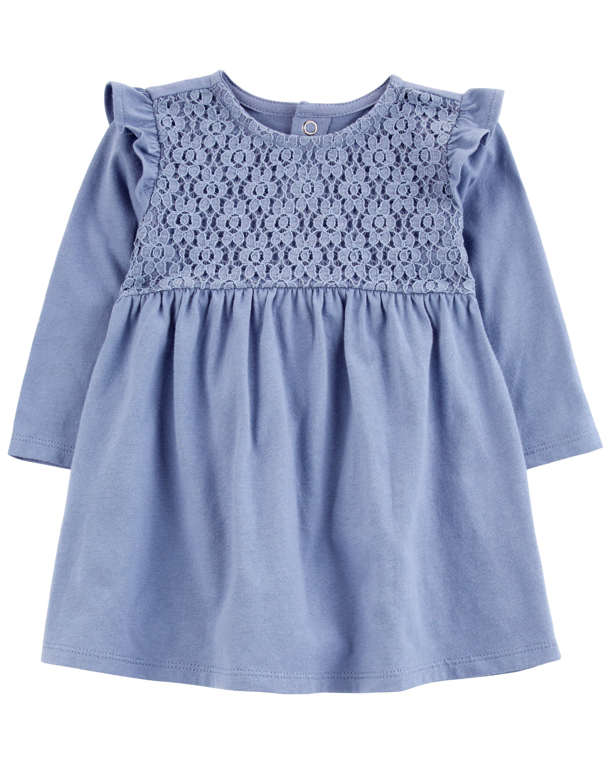 ワンピース Lace Trimmed Chambray Dress Lace Trimmed Chambray Dress