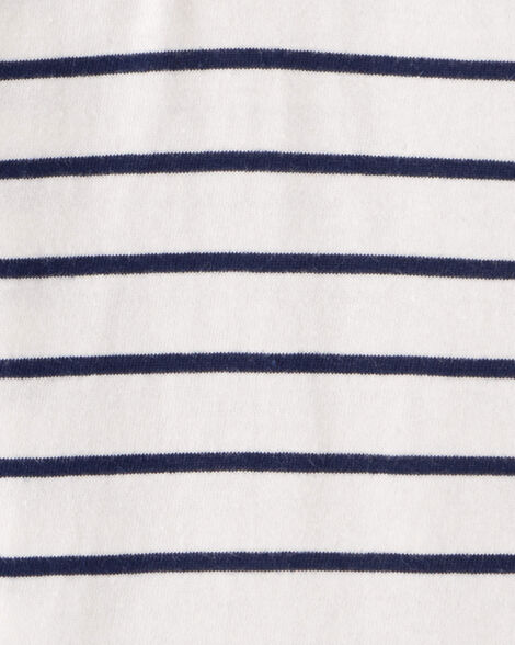Product image 3 of Baby Boy 2-Piece Striped Hooded Long-Sleeve Bodysuit Pant Set - White/Navy