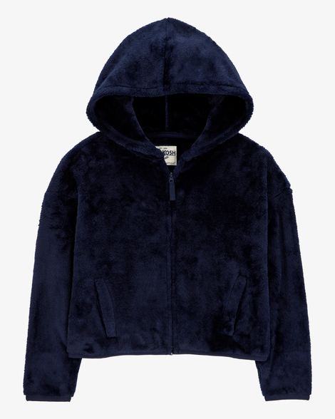 Kid Sherpa Uniform Hooded Jacket - Navy