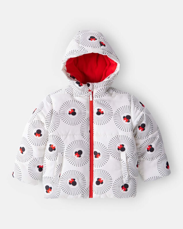 Product image 1 of Girls Disney© Minnie Mouse Hooded Heavyweight Winter Jacket - White
