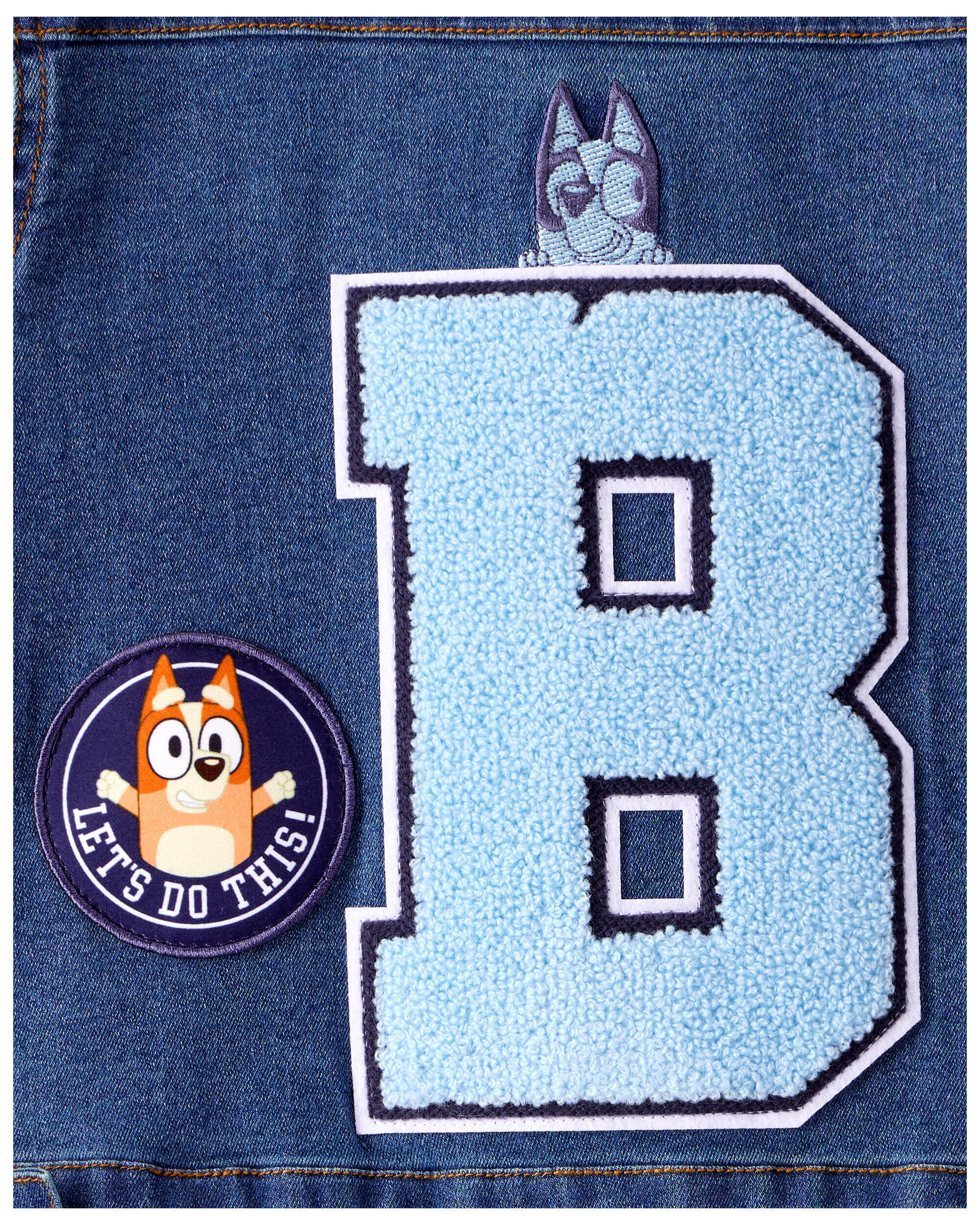 Toddler Bluey Denim Jacket - Medium Wash