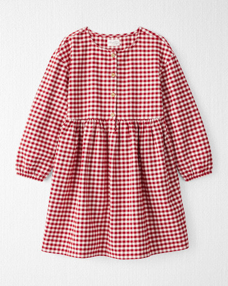 Girls Organic Cotton Flannel Dress