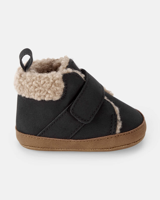 Product image 2 of Baby Boy Sherpa Boots - Black/Brown