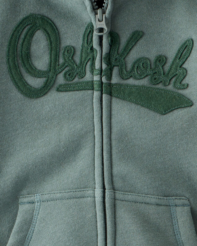 Product image 2 of Toddler Boy OshKosh Fleece  Logo Zip Jacket - Green
