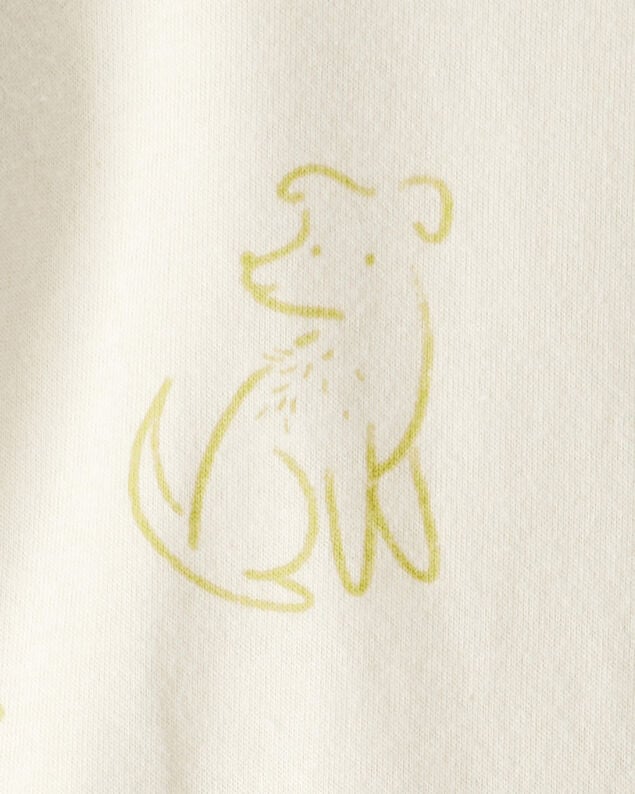Product image 2 of Baby Boy Dog Print Cotton Long-Sleeve Fashion Bodysuit - Ivory