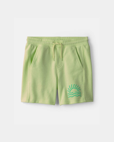 boys sunset french terry shorts - green