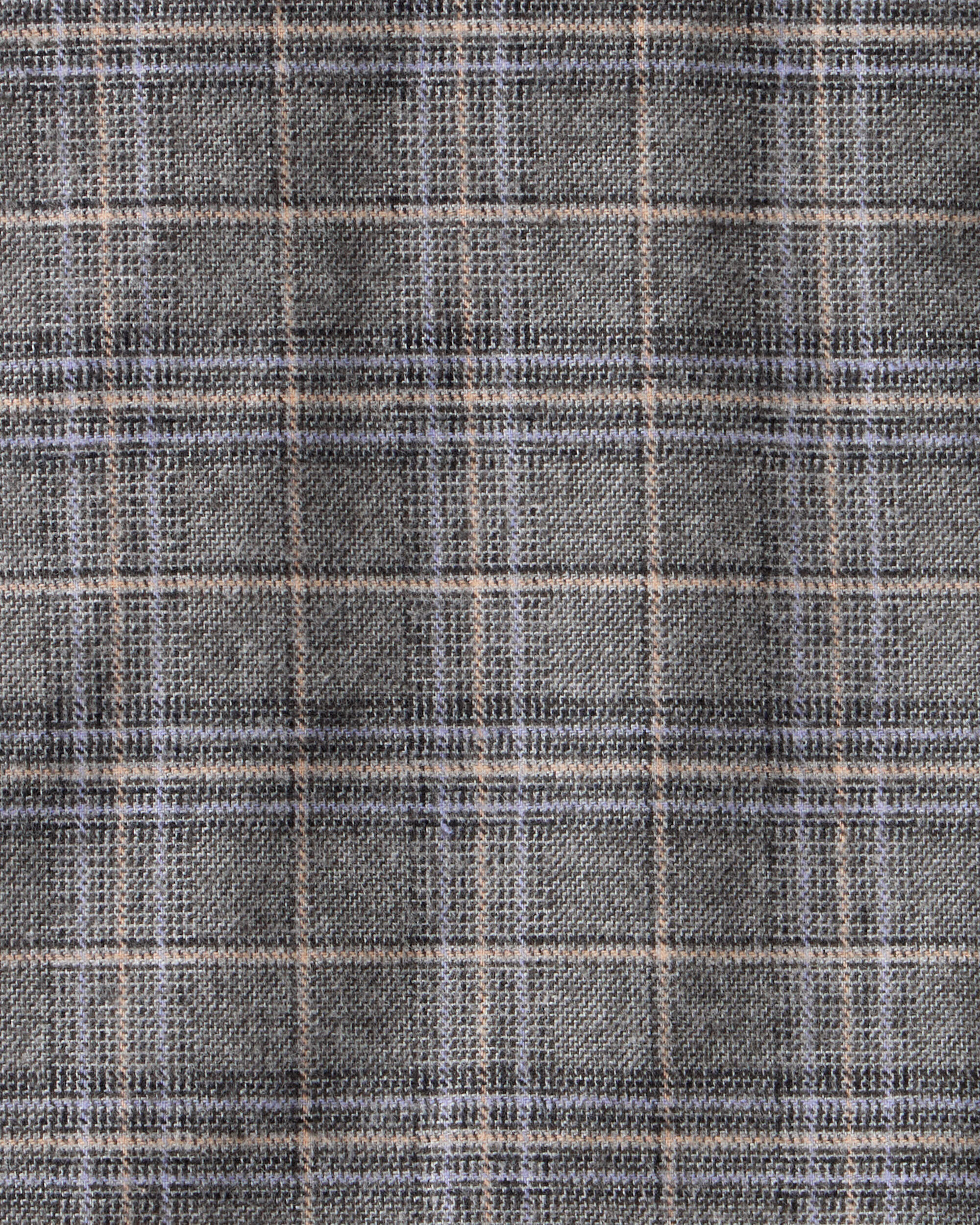 Girls Plaid Cotton Skirt - Grey