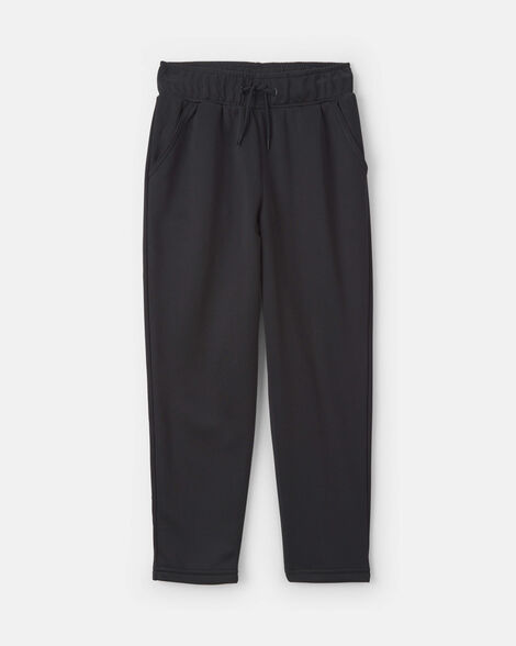 boys french terry active pants - black
