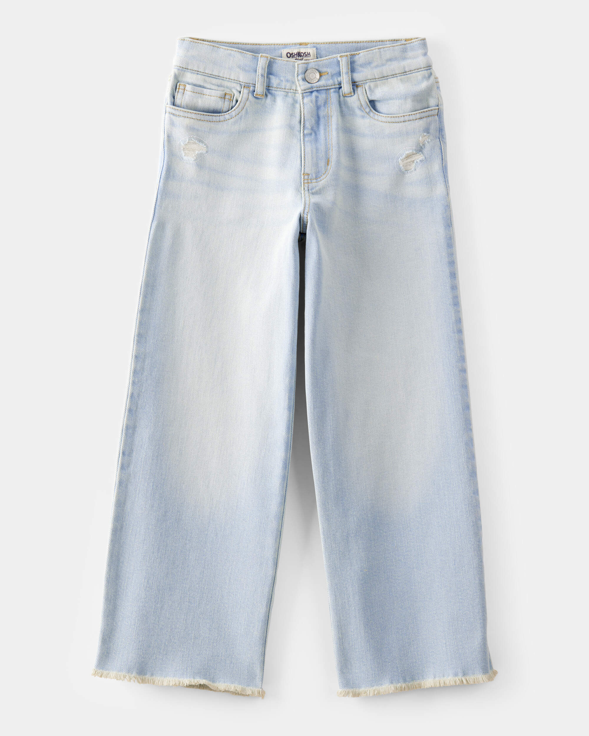 【Anyone more】Uto Wash Denim Wide Pants Olyvenn Women Wide Leg Jeans High Waist Baggy Stretchy Denim