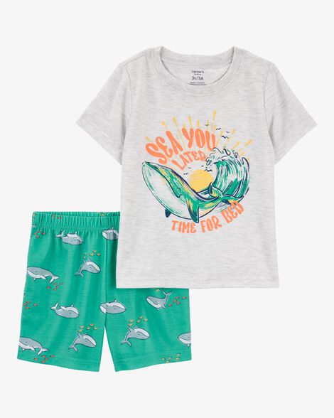 Product image 1 of Toddler Boy 2-Piece Whale Loose Fit Pajamas